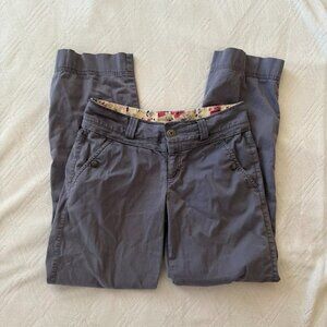 Athleta Low Rise Boot Cut Pants Size 4 Light Purple Floral Lining